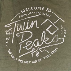 olive green Twin Peaks tee